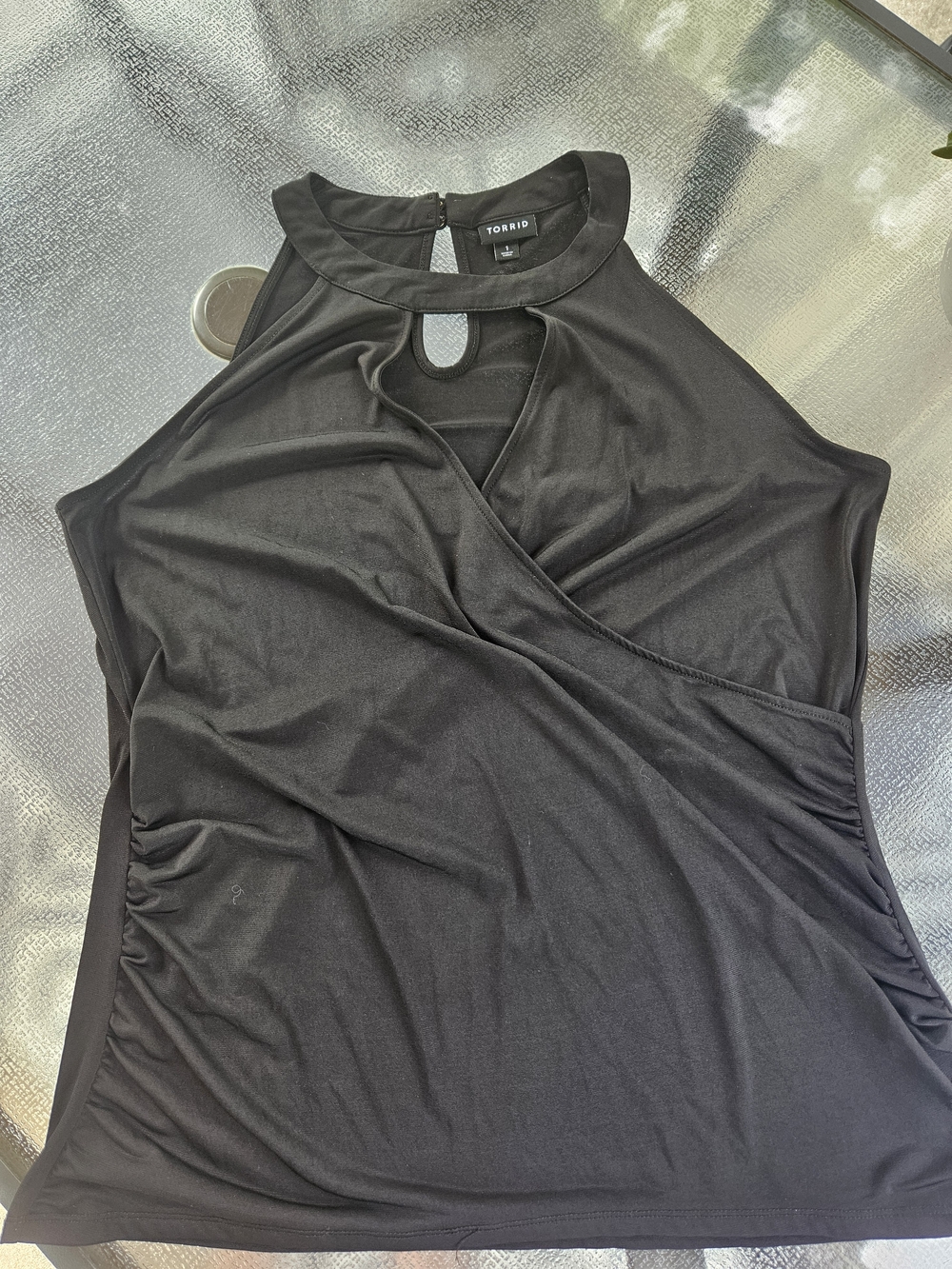 Torrid Black Halter Wrap Top